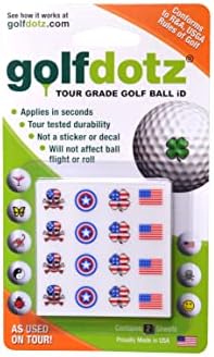 Golfdotz | ארבע אמריקאי | סמני כדור גולף, אביזרי גולף, סמן זהות כדור גולף